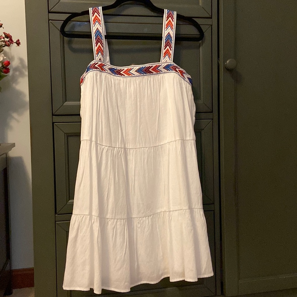White and Embroidered Dress